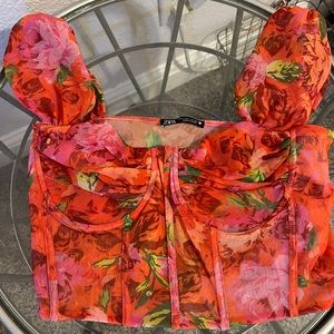 Zara Floral Corset Top